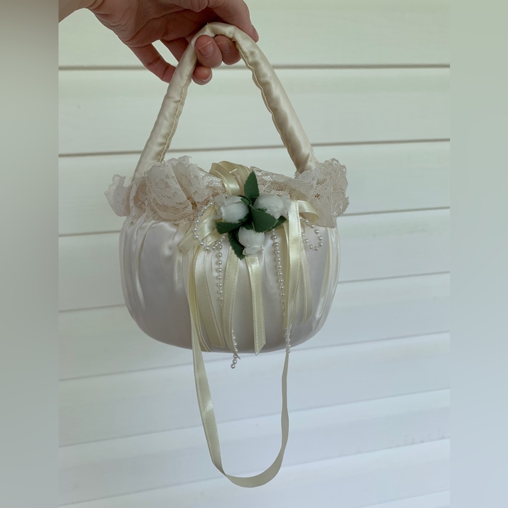 Vintage Flower Girl Basket